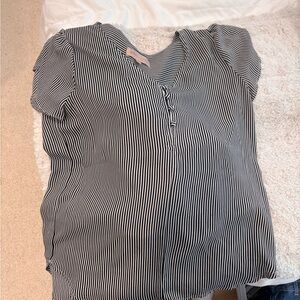 Striped Black and White Blouse